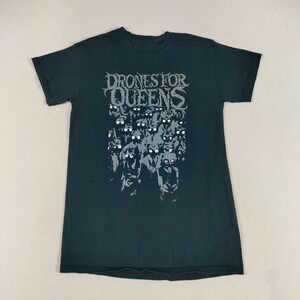 Drones For Queen T‎ Shirt Mens Black Small Graphic Grunge Streetwear Death Metal
